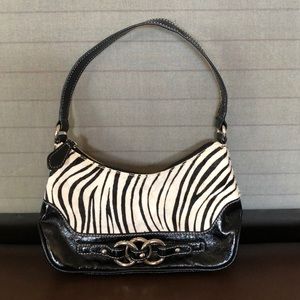 Wilsons leather zebra print shoulder bag